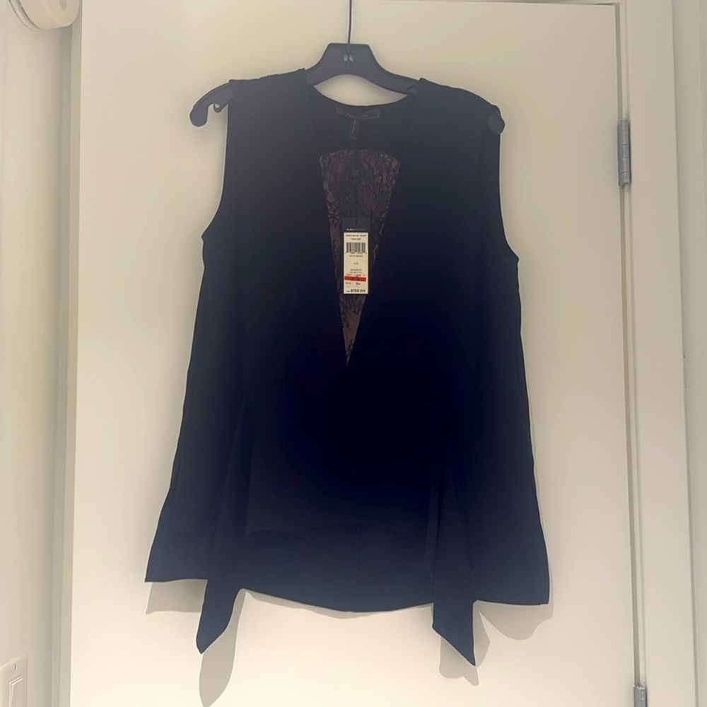 NWT BCBG Whistler blouse size Large! Beautiful lace detail!